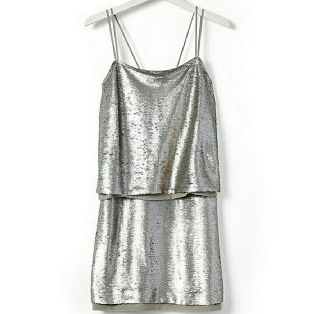 Silver Sequin Dress